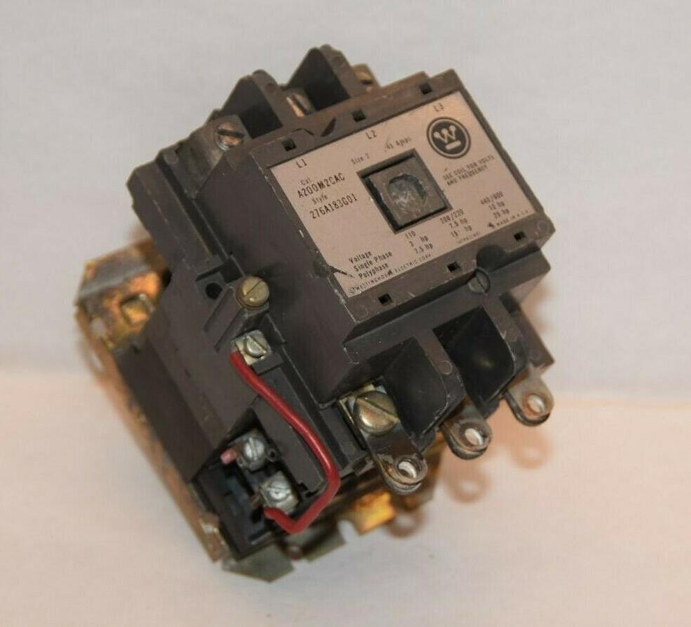 Used WESTINGHOUSE A200M2CAC 45A Size Sz 2 110V 110/120V 50/60Hz Coil Contactor