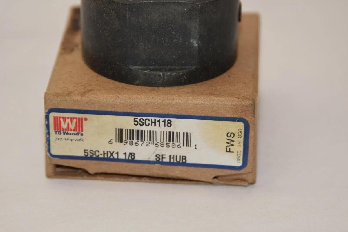 (NEW) TB WOODS 5SCH118 5SC-HX1 1/8 1-1/8" Sure Flex Hub