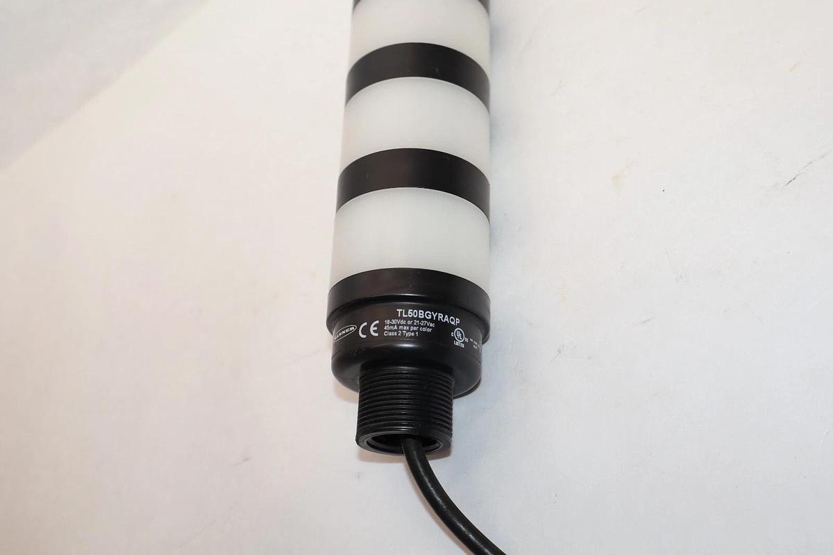 Used BANNER TL50BGYRAQP 18-30Vdc / 21-27Vac 45mA Stack Light