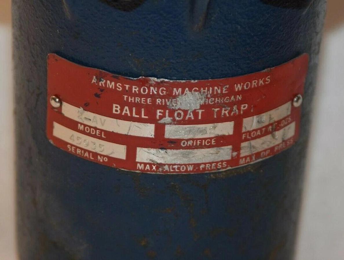 (NEW) ARMSTRONG MACHINE 2-AV 2AV 5/32 Oriface Ball Float Air Trap