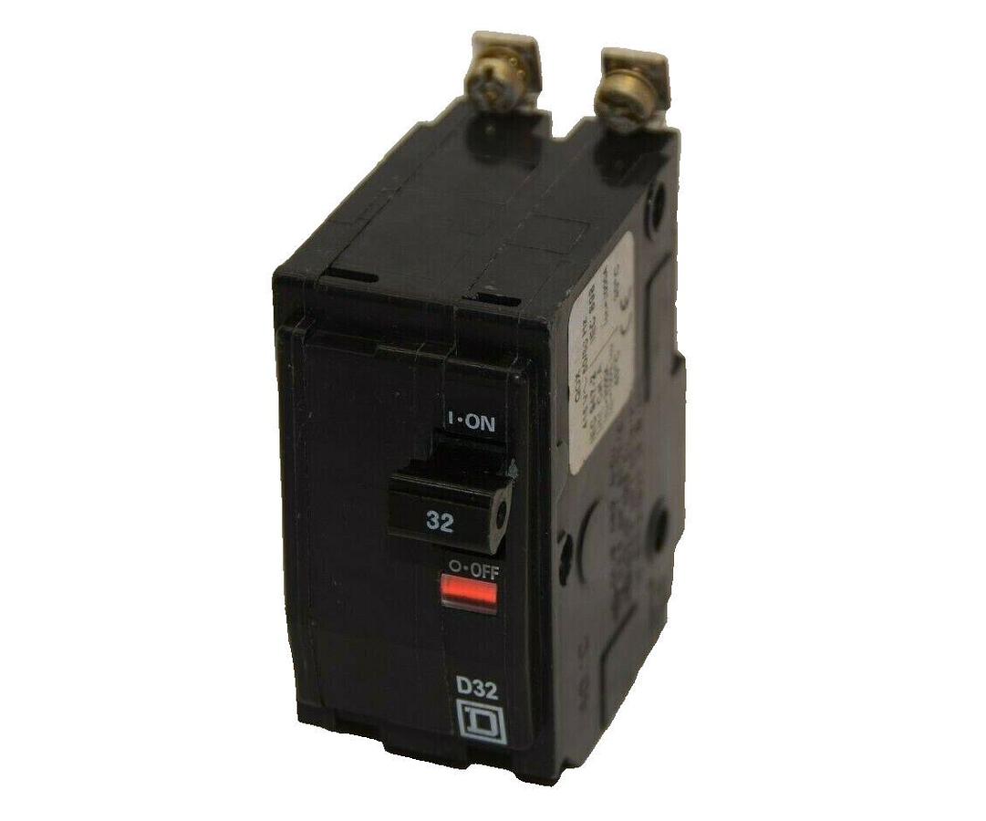 Used SQUARE D QOX 32A 32 Amp A 2P 2 pole 415Vac 50/60Hz Circuit Breaker
