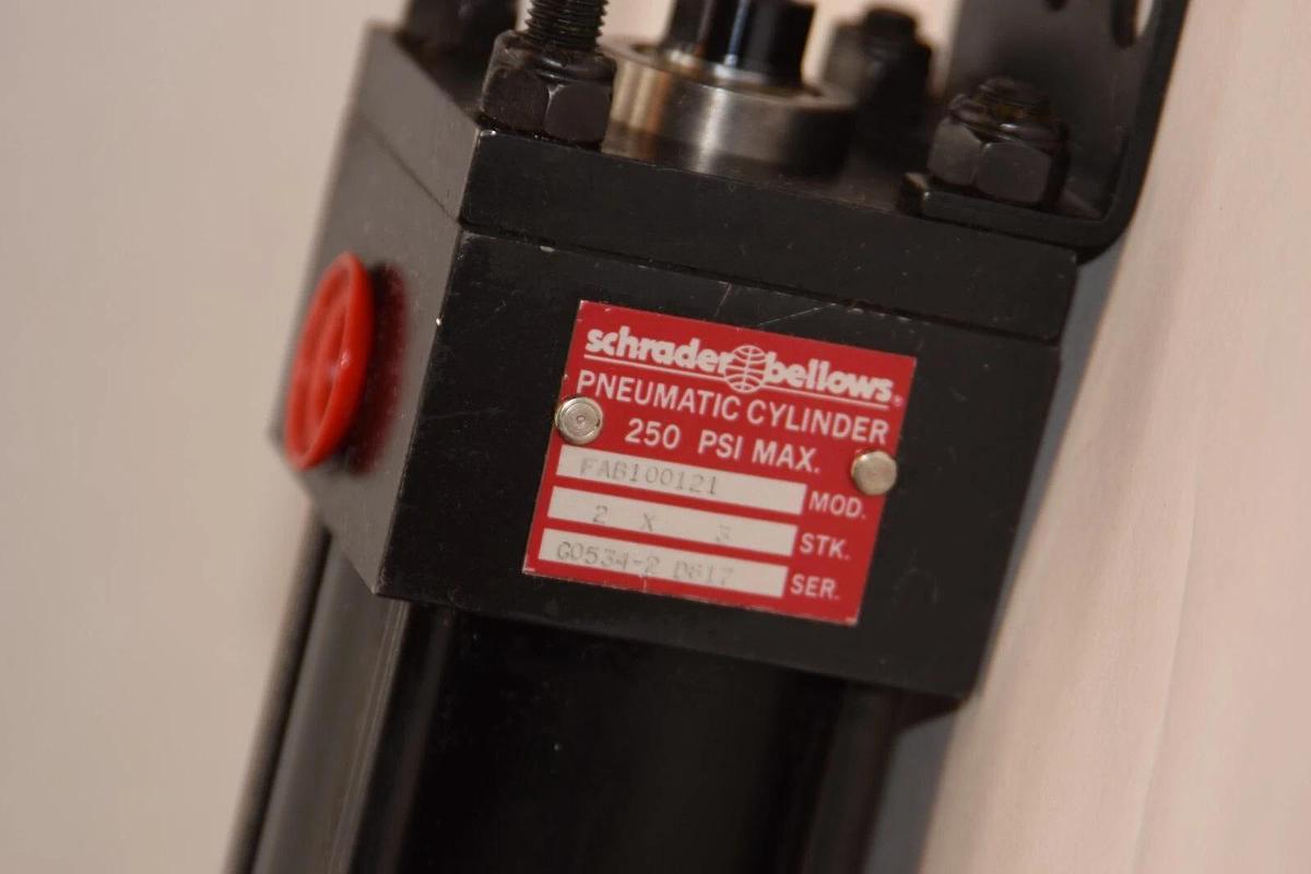 (NEW) SCHRADER BELLOWS FAB100121 2x3 Stroke 2" Bore 3" Stroke Pneumatic Cylinder