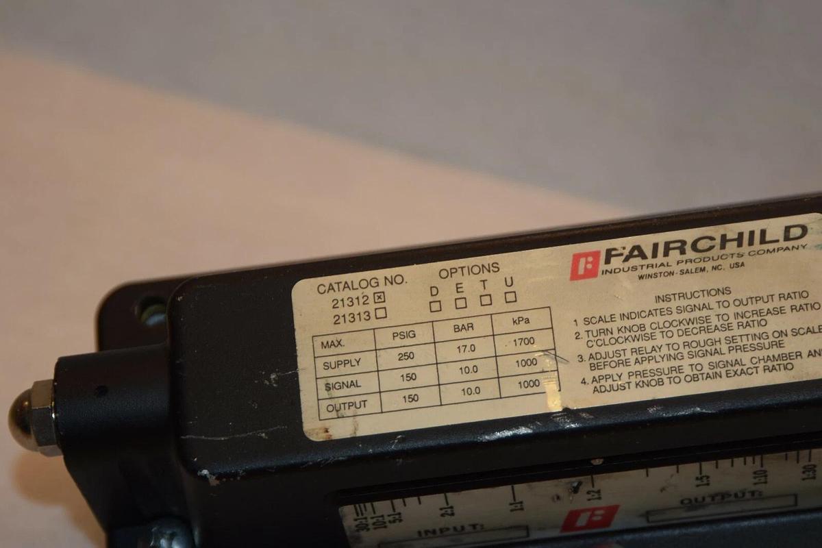 Used FAIRCHILD 21312 ADJUSTABLE RATIO RELAY