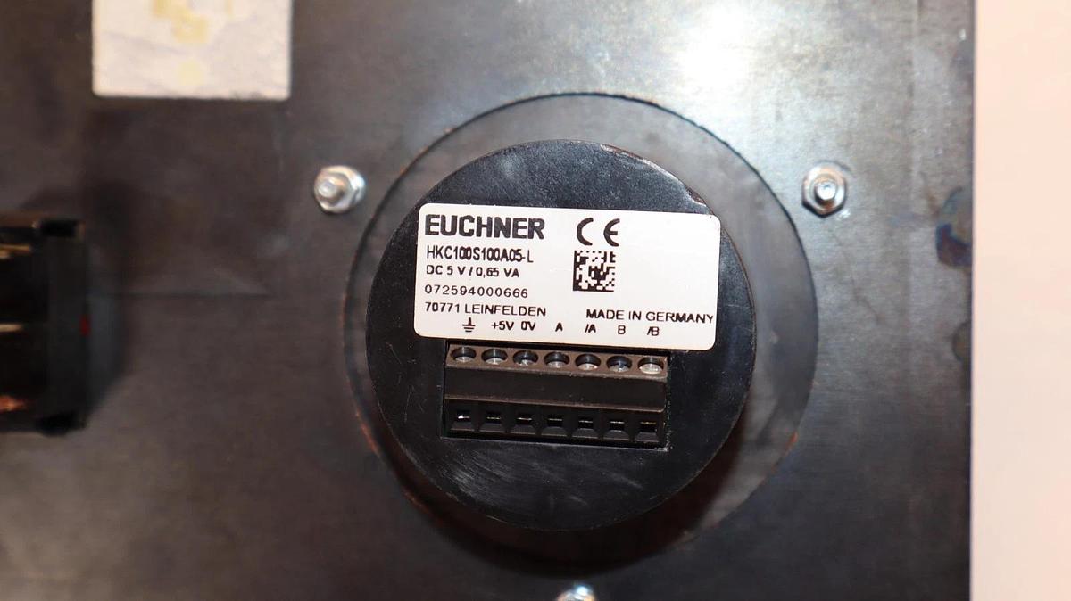 Used Euchner Handwheel Assembly HKC100S100A05-L W/ Selector Switch & Mount 5VDC