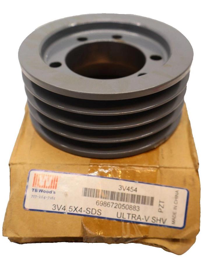 TB Woods 3V454 3V4.5X4-SDS ULTRA-V SHV  SHEAVE PULLEY *chip, see pics* (NEW)