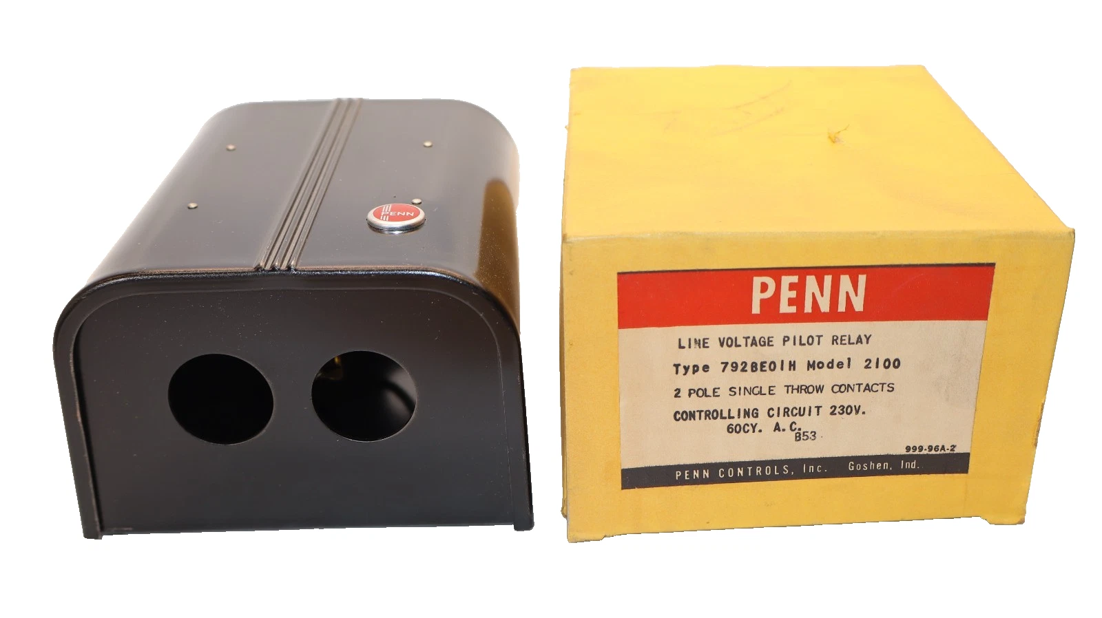 Penn Line Voltage Pilot Relay 2P 230V 792BE01H Model 2100 2 Pole (New)