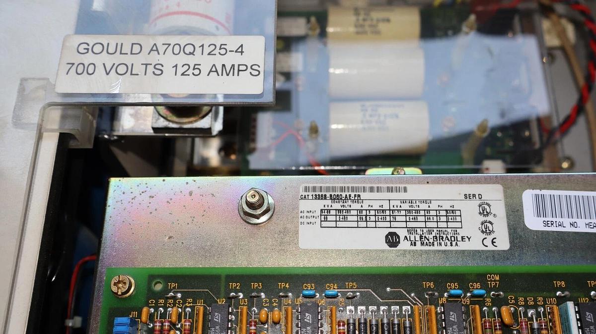 Used Allen Bradley 1336 Plus Adj Frequency Drive 1336S-B060-AE-FR Ser D 76kva 3ph
