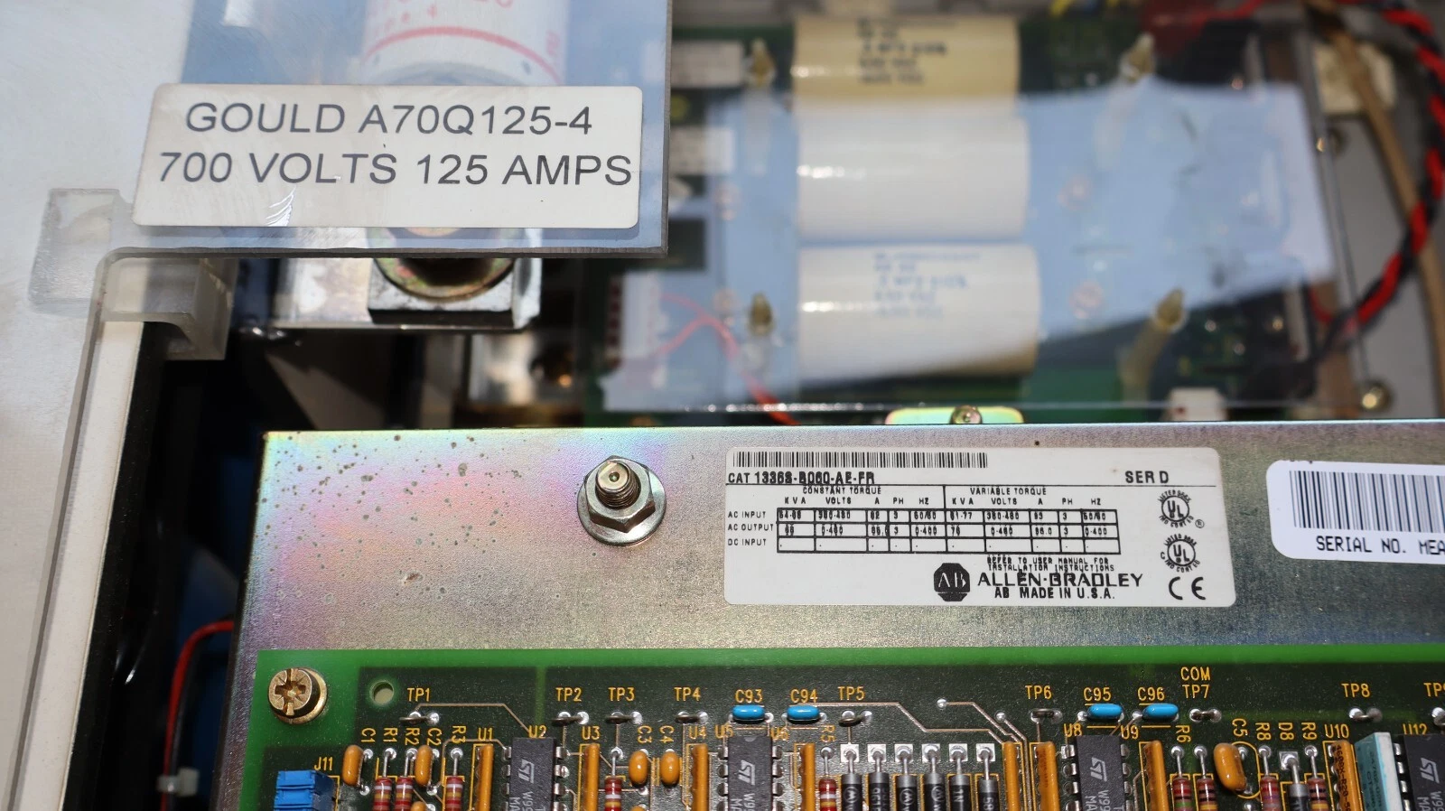 Used Allen Bradley 1336 Plus Adj Frequency Drive 1336S-B060-AE-FR Ser D 76kva 3ph