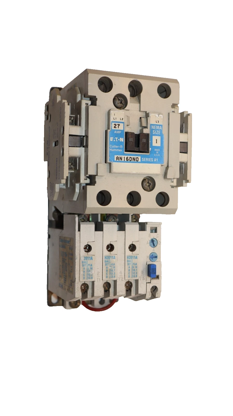 Cutler-Hammer Eaton Starter AN16DN0 Size Sz 1 600V 27A 27 Amp 120v coil H2011A