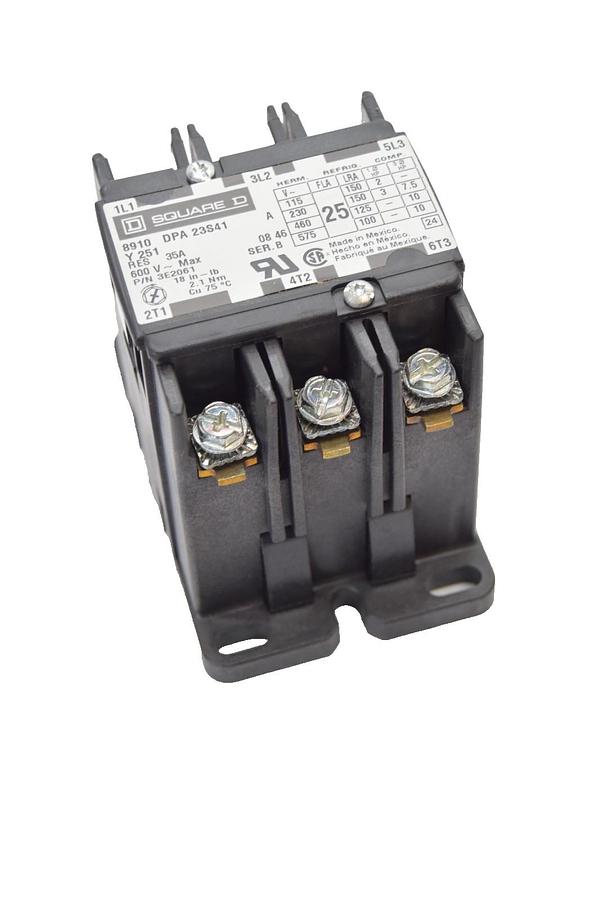 Square D Contactor 8910 DPA 23S41 Y 251 8910DPA23S41V02Y251 35A 120v coil (New)