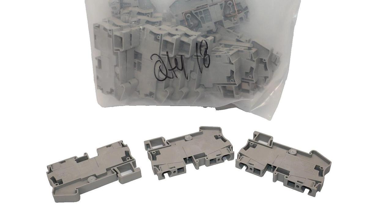 Schneider Electric Spring Terminal, Feed Through NSYTRR62 Grey (New - Lot of 44)