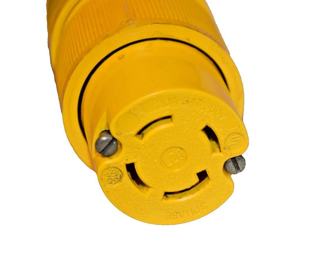 GE GENERAL ELECTRIC LOCKING PLUG L20 30A 347/600V 3 PHASE (NOS)