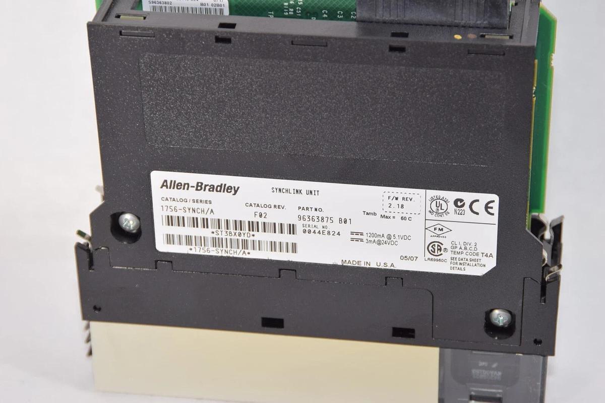 Used Allen Bradley 1756-SYNCH/A Rev F02 Synchlink Unit Module