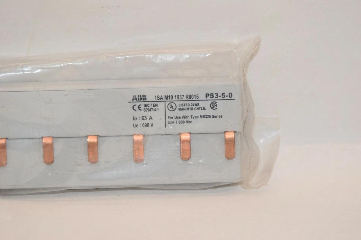 (NEW - Lot of 2) ABB PS3-5-0 PS350 M325 63A Busbar
