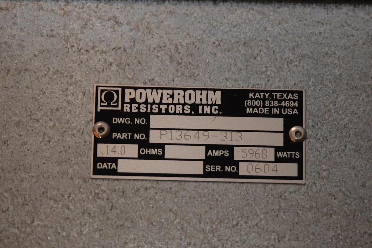 (NEW) POWEROHM P13649-313 14.0Ω 5968W Dynamic Resistor Bank