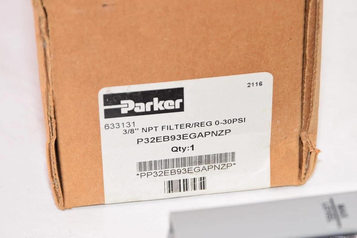 (NEW) PARKER P32EB93EGAPNZP 3/8" NPT Filter/Regulator 0-30psi W/Gauge