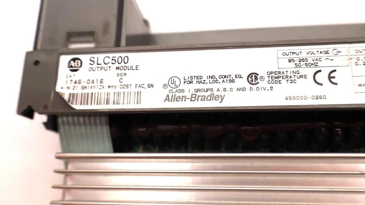 Used Allen Bradley SLC500 , 1746-0A16 Series C Output Module