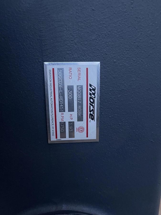 Morse Worm Gear Reducer 50GCDV 300 300:1 1.93Hp MQ0817, 50GCDV300 L-RD145T