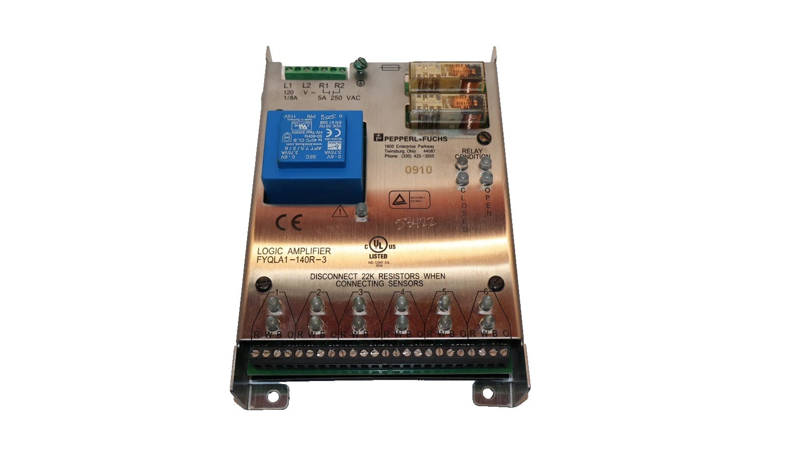 Used Pepperl + Fuchs FYQLA1-140R-3 , FYQLA1140R3 Logic Amplifier