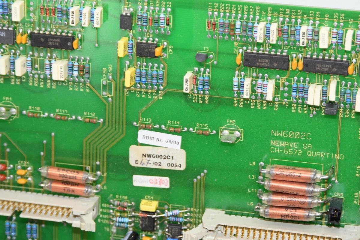 Used NEWAVE NW6002C1 NW6002C 65/03 CH-6572 Quartino Circuit Board
