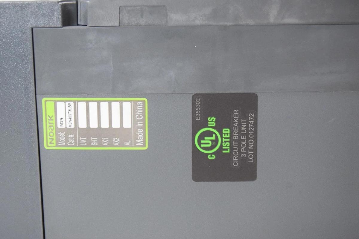 Noark Circuit Breaker 400A M3N M3N400T3LBE 400 Amp 3P 600c 50/60hz (NEW)