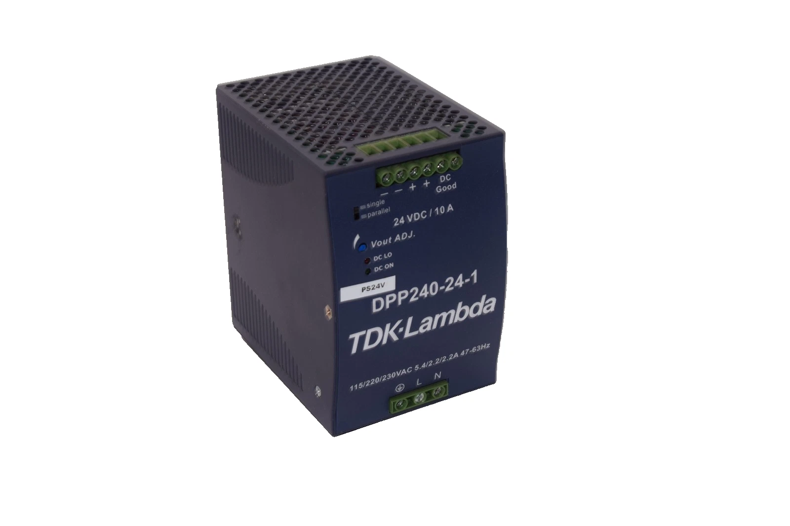 Used TDK-Lambda DPP240-24-1 24Vdc 10A DIN Rail Mount Power Supply