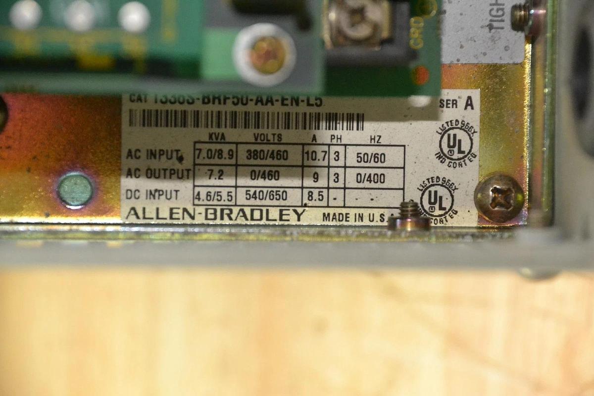 Used ALLEN BRADLEY 1336S-BRF50-AA-EN-L5 380/460V 10.7A 3PH 50/60Hz 1336 PLUS DRIVE