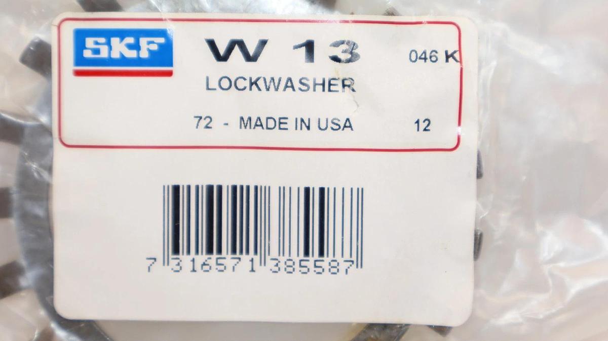 SKF W 13 W13 Lockwasher Steel 65mm Bore 0.0630" Thick External-Tooth (New -5)