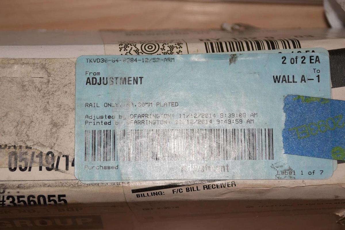 INA TKVD30-G4-0384-12/52-ARM 30mm 15" PLATED LINEAR GUIDE RAIL Pair Lot of 2 NEW