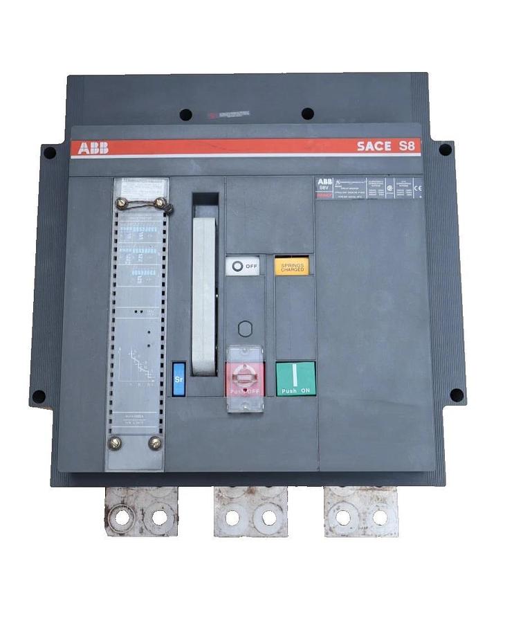 Used ABB Sace S8 S8V 1600A Circuit Breaker AG04002470 PR212/P P-3203  3p 240/480/600v