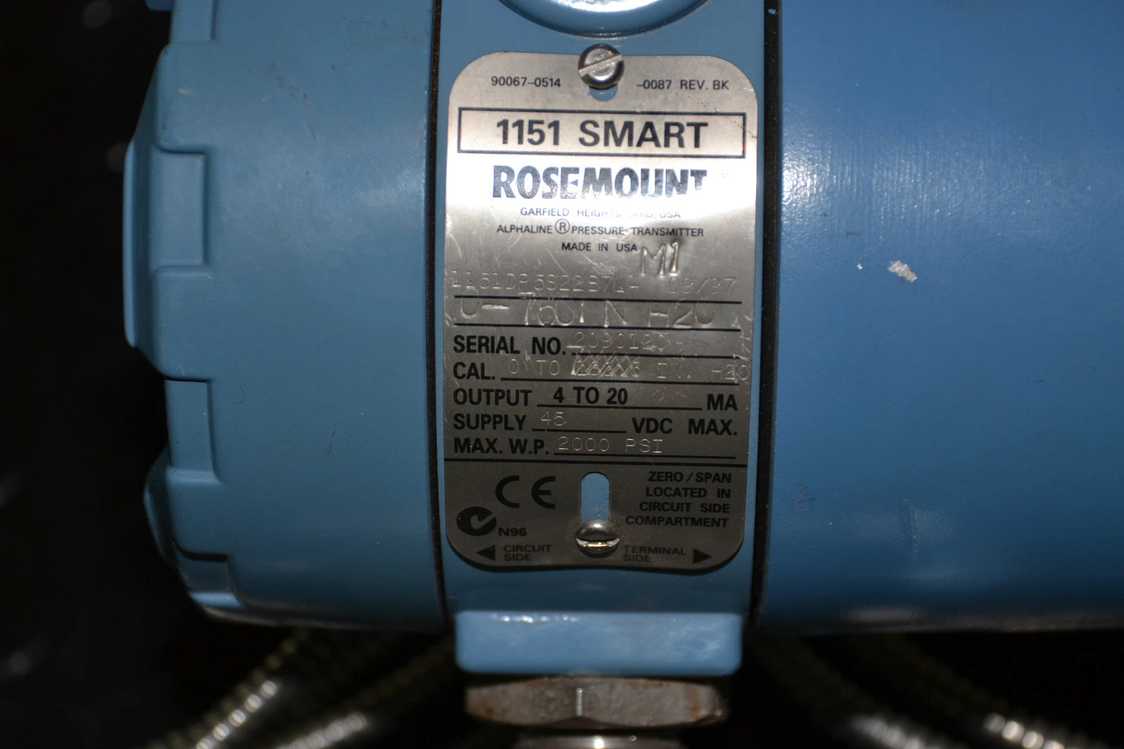 FISHER ROSEMOUNT SMART TRANSMITTER 1151DP5S22B7L4 CM2.0L.2015 CM2 0L 2015 NEW