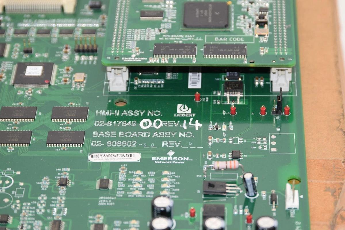 (NEW) EMERSON / LIEBERT 02-817849-00 Rev 14 02-806802-00 Rev 5 HMI-II Assy Board