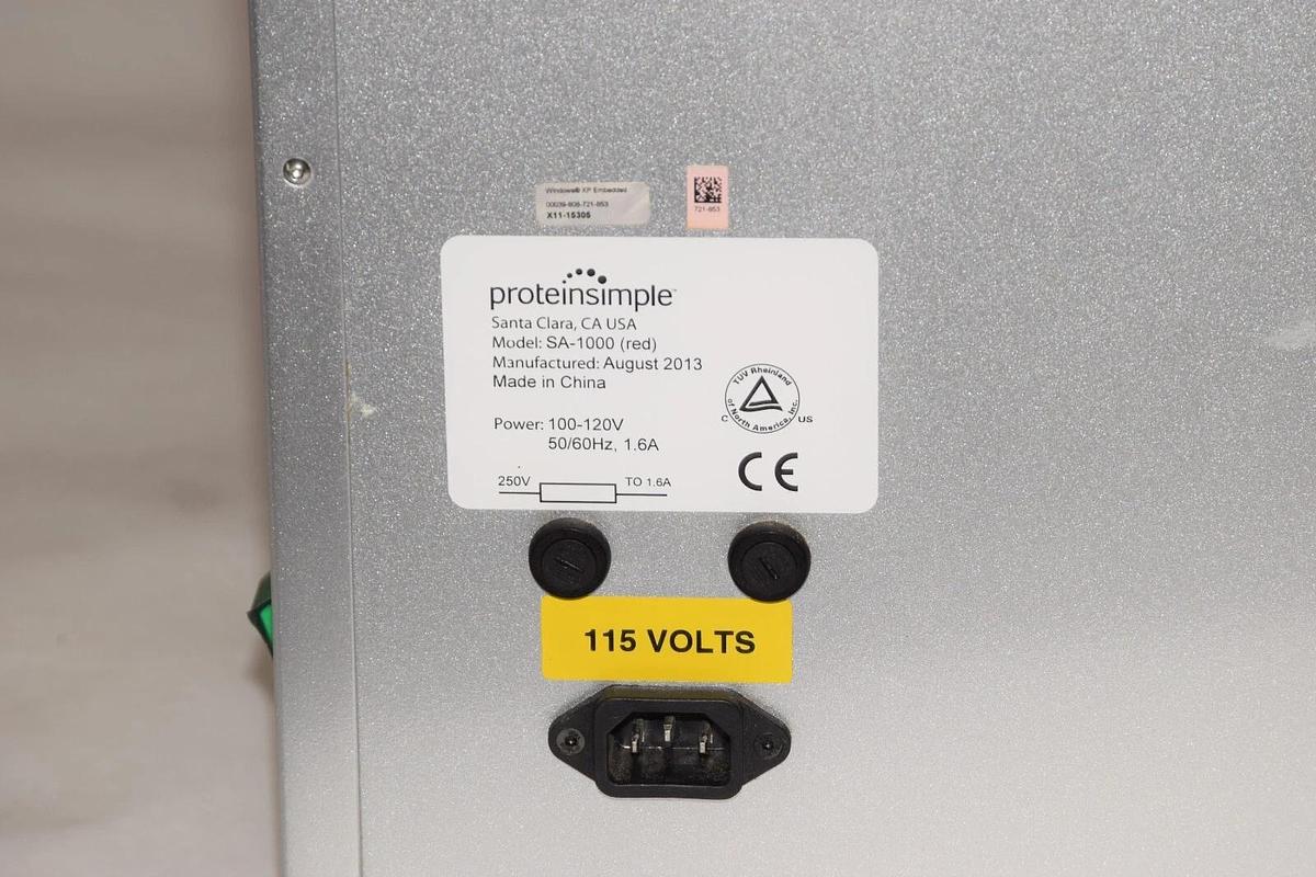 Used TUV Rheinland Protein Simple ProteinSimple SA-1000 (red) 115v Imager Imaging