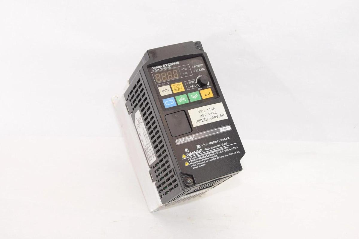 Used OMRON 3G3JX-A2007 200V 3 Phase 0.75kW Sysdrive Inverter