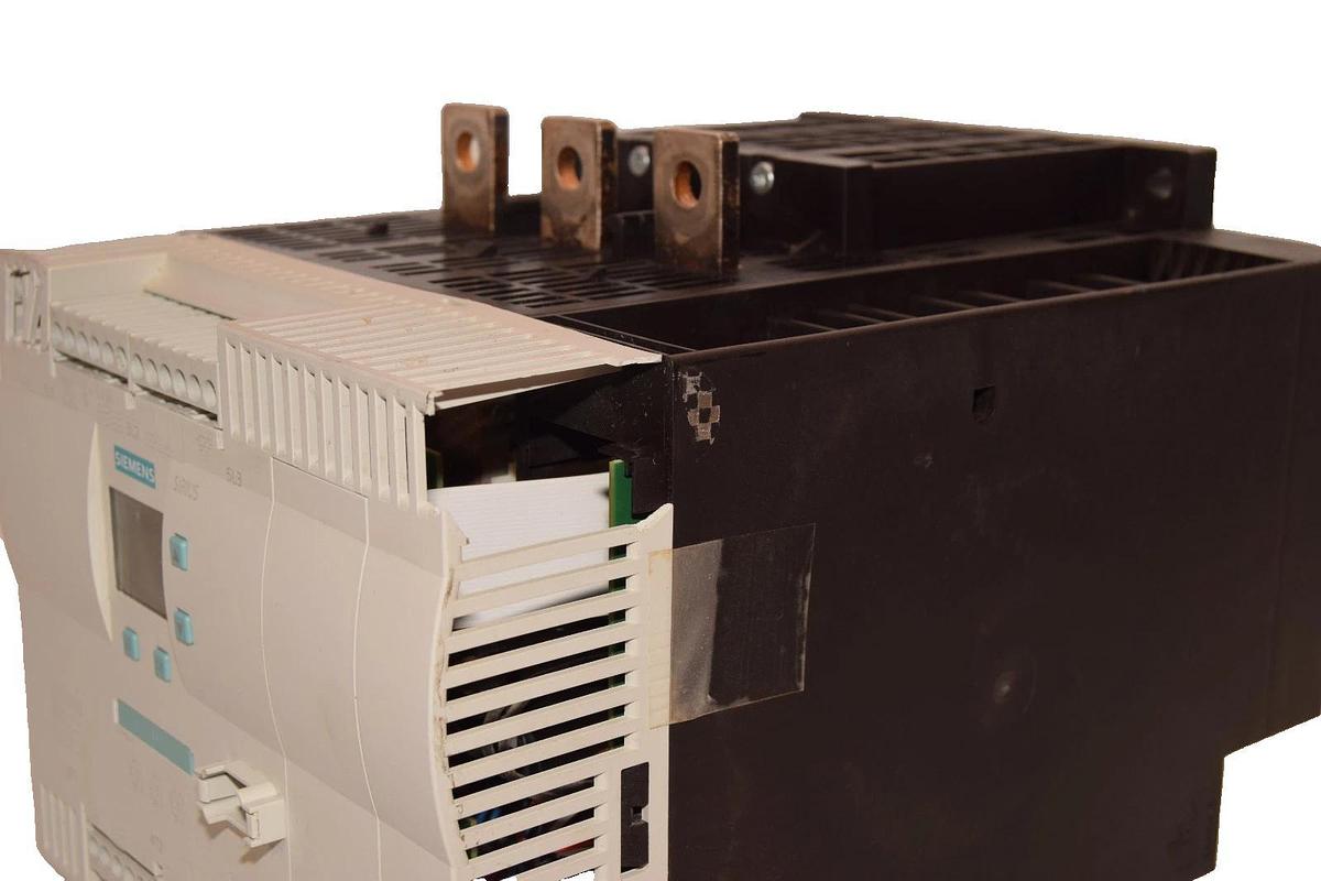 Used Siemens AC Semiconductor Motor Starter 3RW4445-6BC34 SIRIUS 115vac DAMAGED COVER