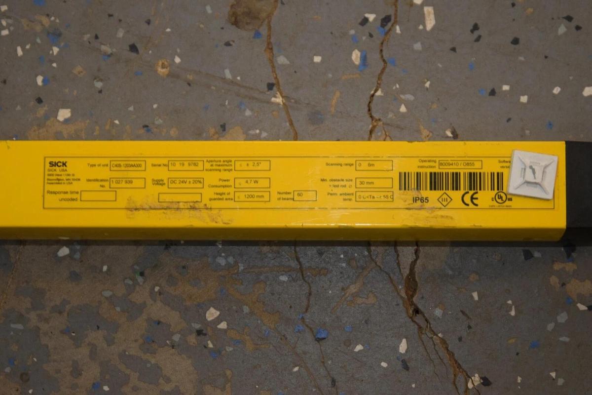Used SICK C40S-1203AA300 C4000 Series 1200mm 24Vdc  Light Curtain Basic+