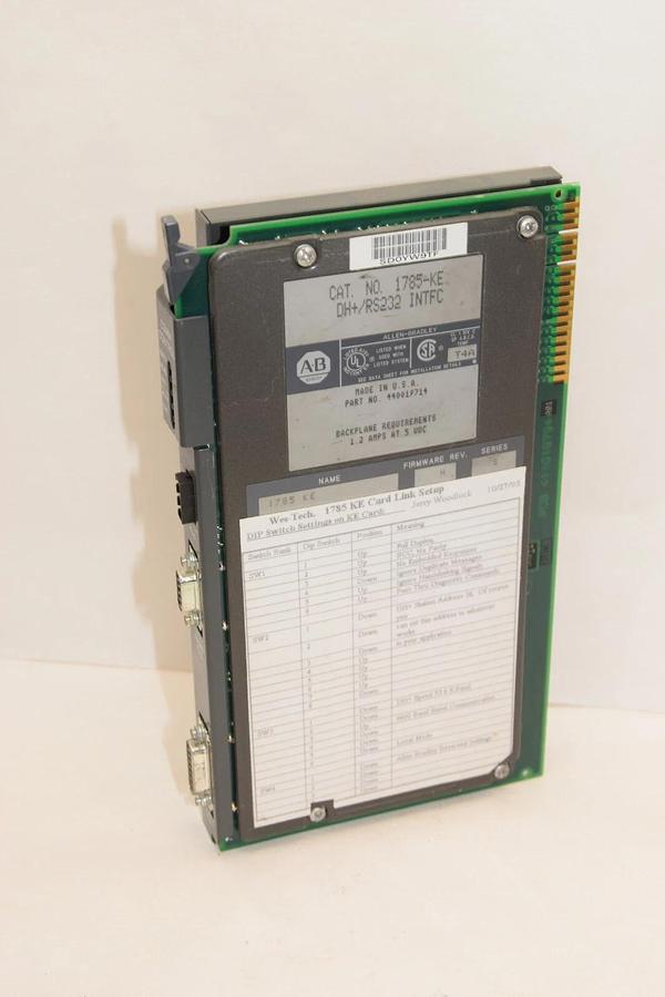 Used ALLEN BRADLEY 440019714 DH+/RS232 1785-KE Rev H Ser B Comm. Interface Module
