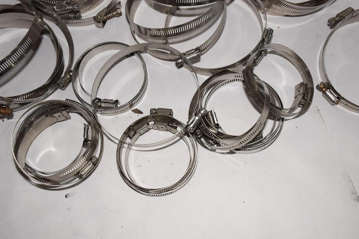 Used (Large Lot)  IDEAL 5" Stainless Steel , SS Hose Clamps
