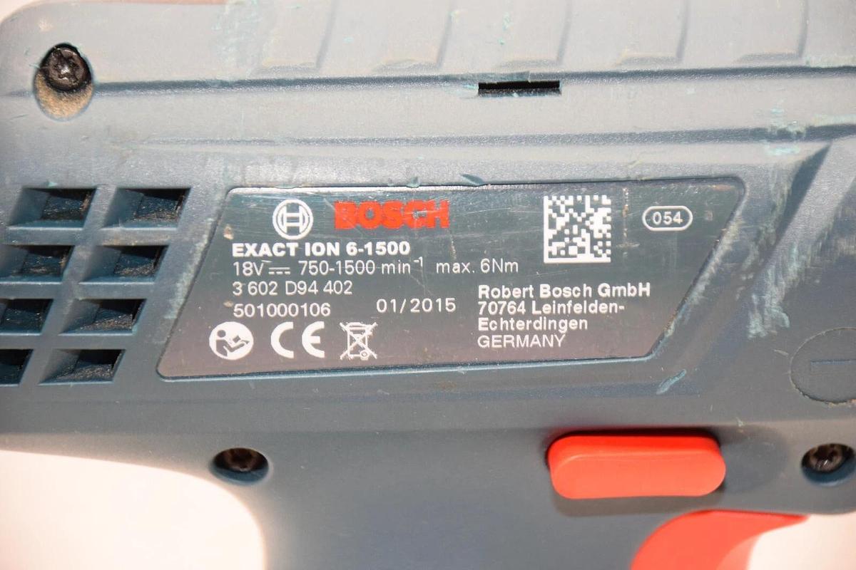 Used BOSCH EXACT ION 6-1500 18V 6Nm Pistol Grip Cordless Torque Screw Driver