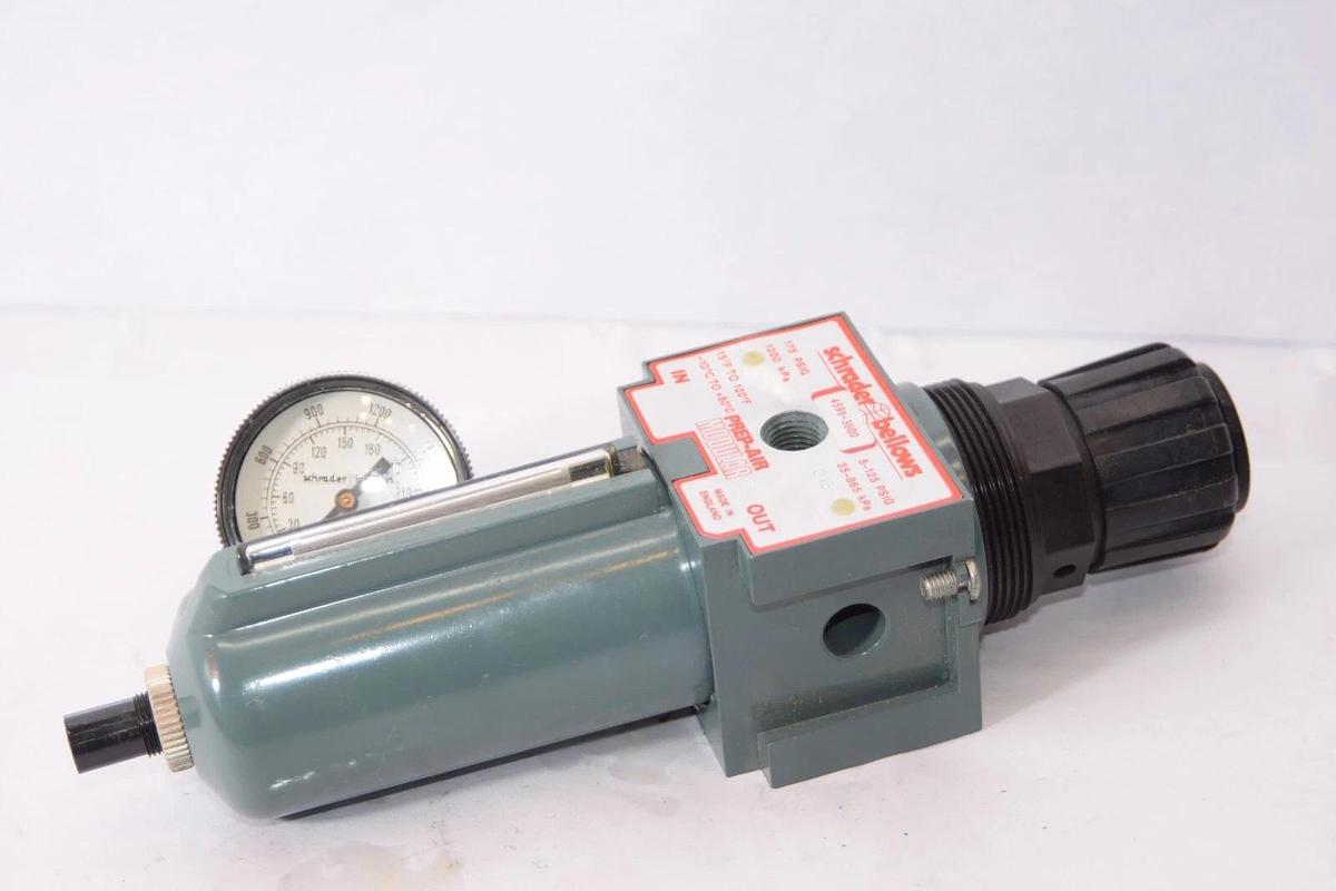 (NEW) SCHRADER BELLOWS 4599-3600 5-125psig Prep-Air Modular Lubricator *Dent*