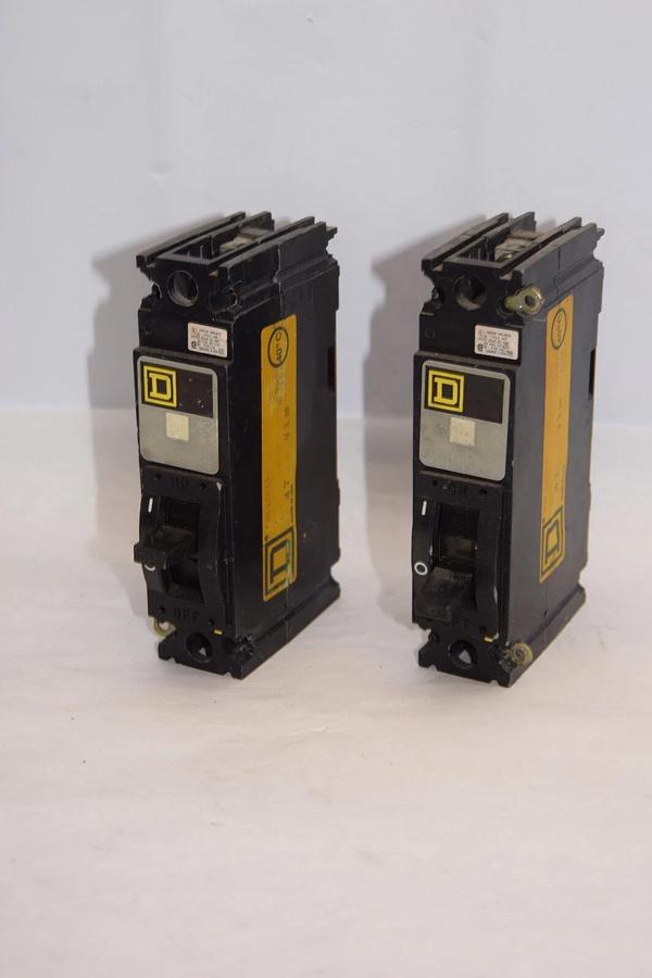 Used (Lot of 2) SQUARE D FAL12015 15A 15 Amp 120V Circuit Breaker