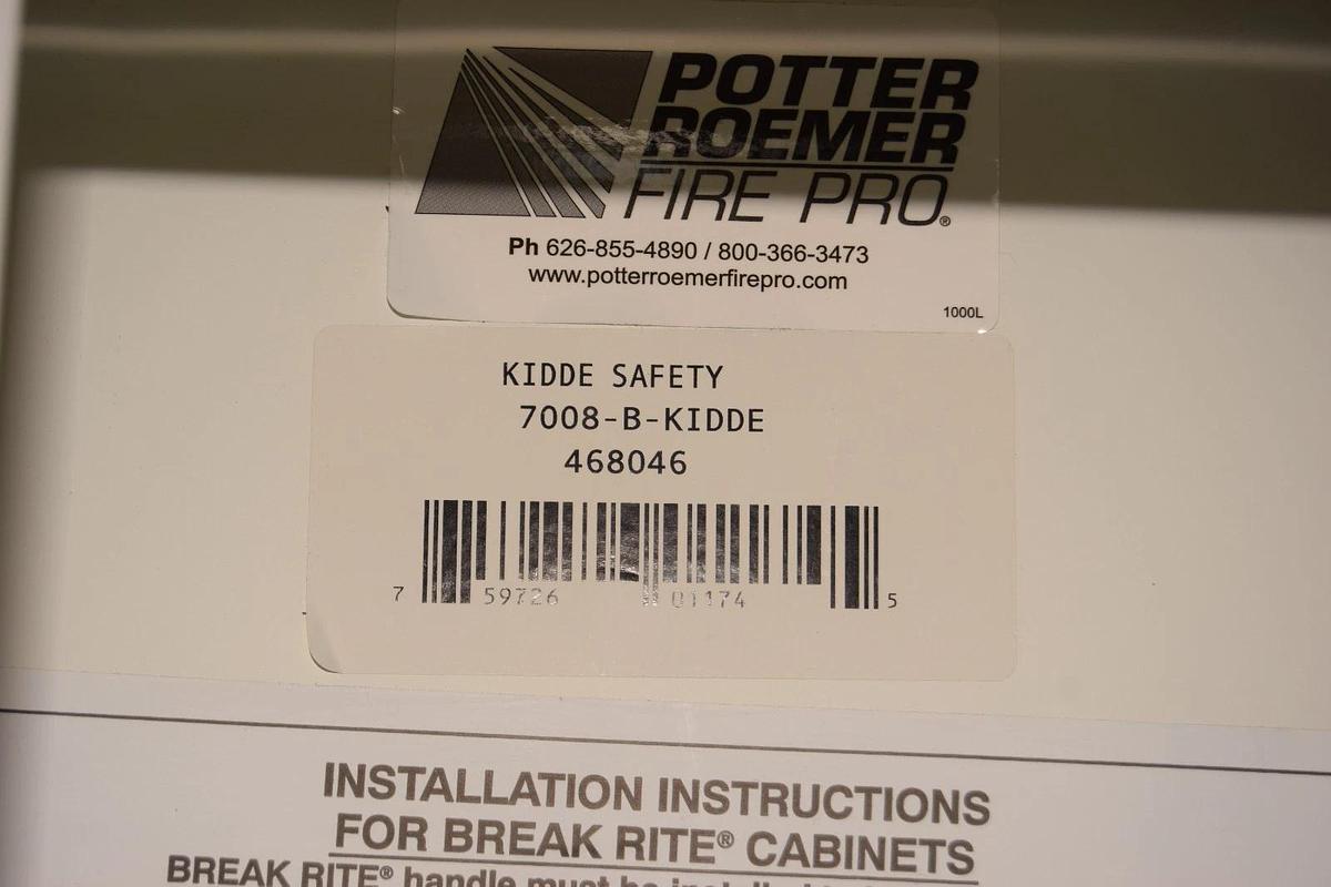 Potter Roemer 7008-B-KIDDE , 463046 White Kidde Safety Cabinet (New)