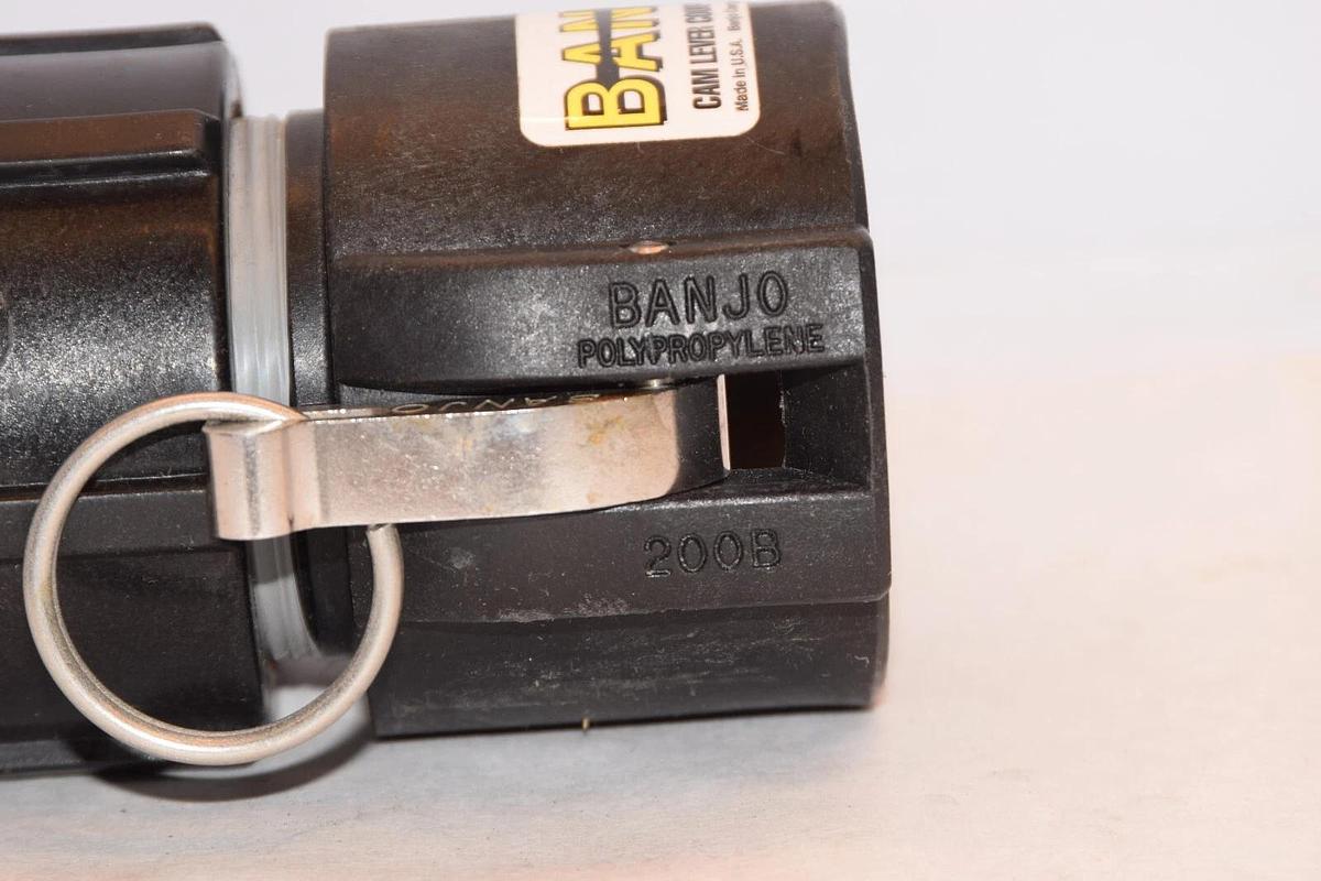 (NEW) BANJO 200B Female Coupler  With Short Nipple SCH80 2" Polypropylene