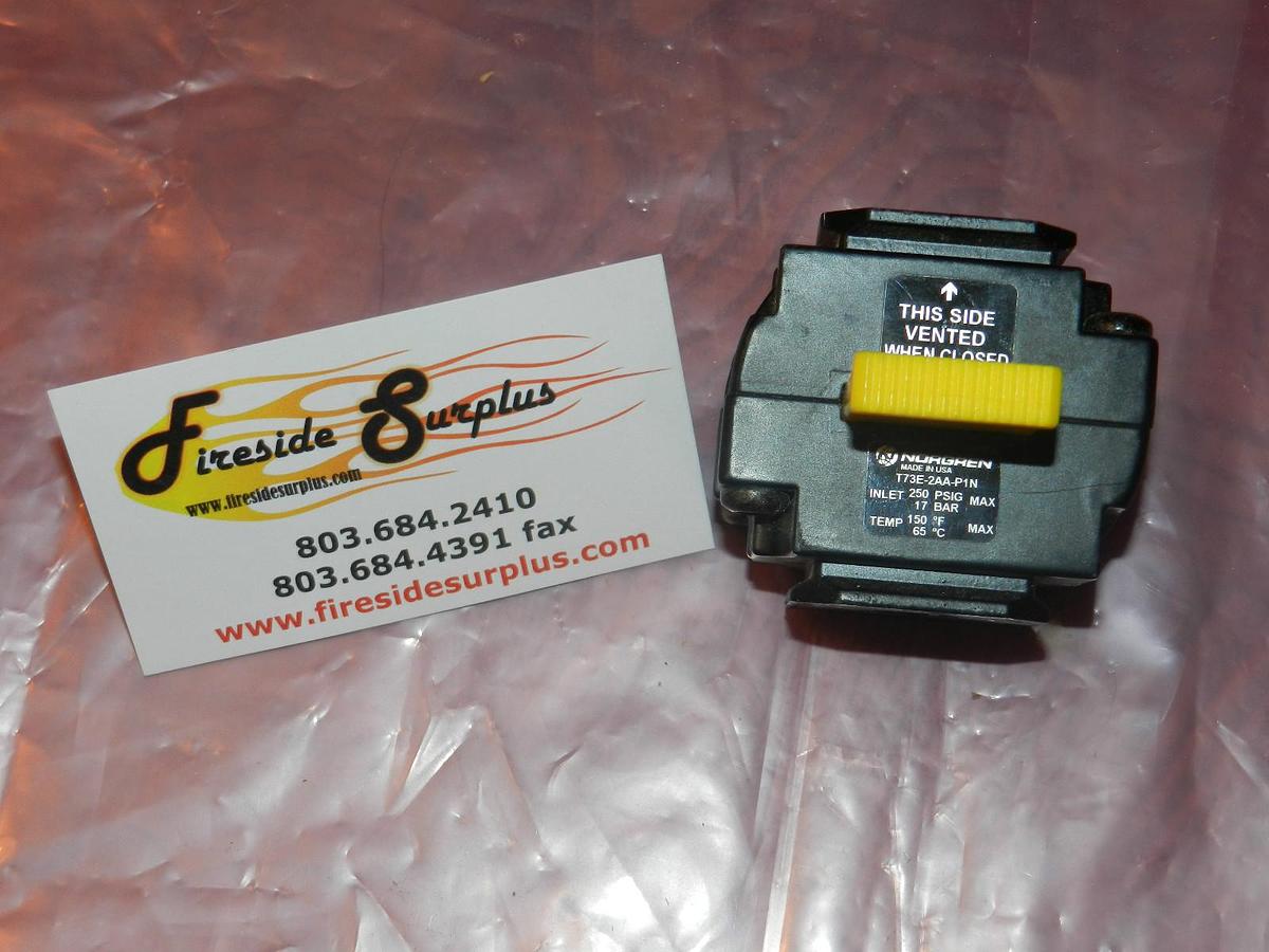 Used NORGREN SHUT OFF VALVE T73E-2AA-P1N T73E2AAP1N T73E 2AA P1N 250 PSI 17 BAR