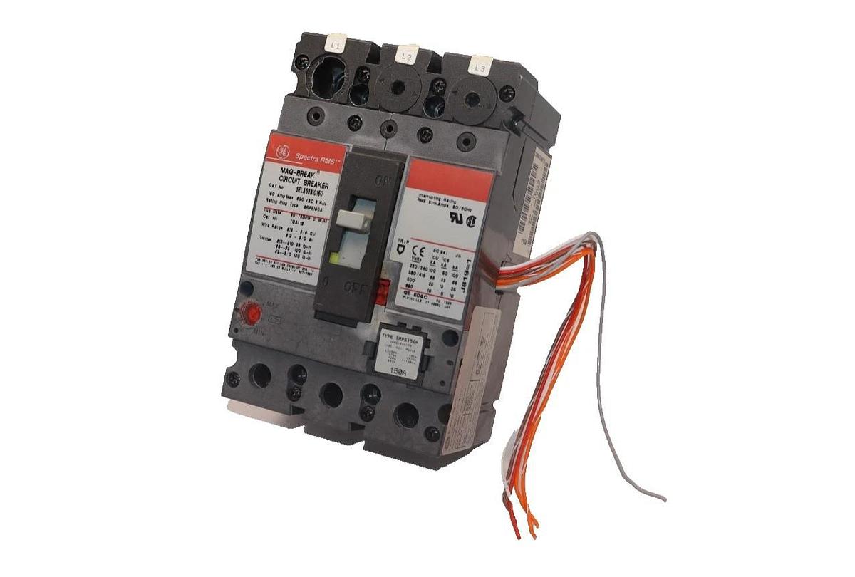 Used GE GENERAL ELECTRIC SELA36AI0150 150A 150 A Breaker SRPE150A Shunt SAUXPAB2 Aux
