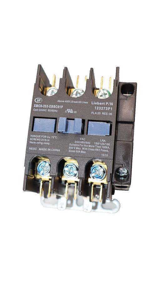 Used LEIBERT / HOMER 123273P1 , XMC0-253-EBBC01P 24Vac 3P Contactor
