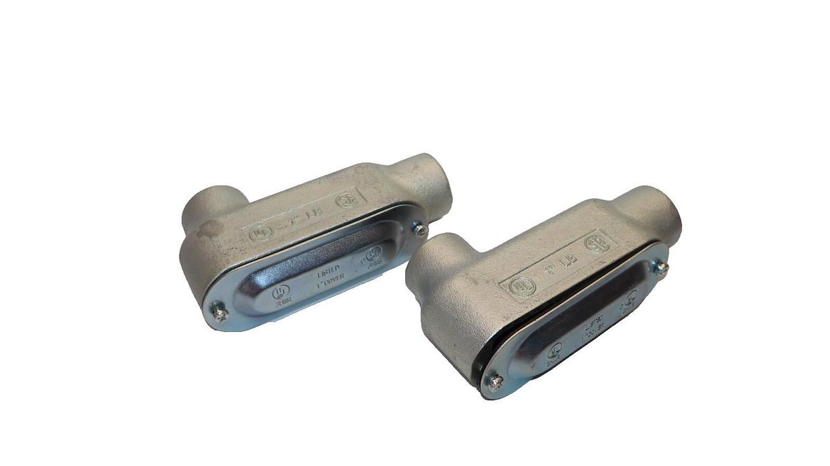 (NEW - Lot of 2) XHHW 1" LB Elbow Conduit Body