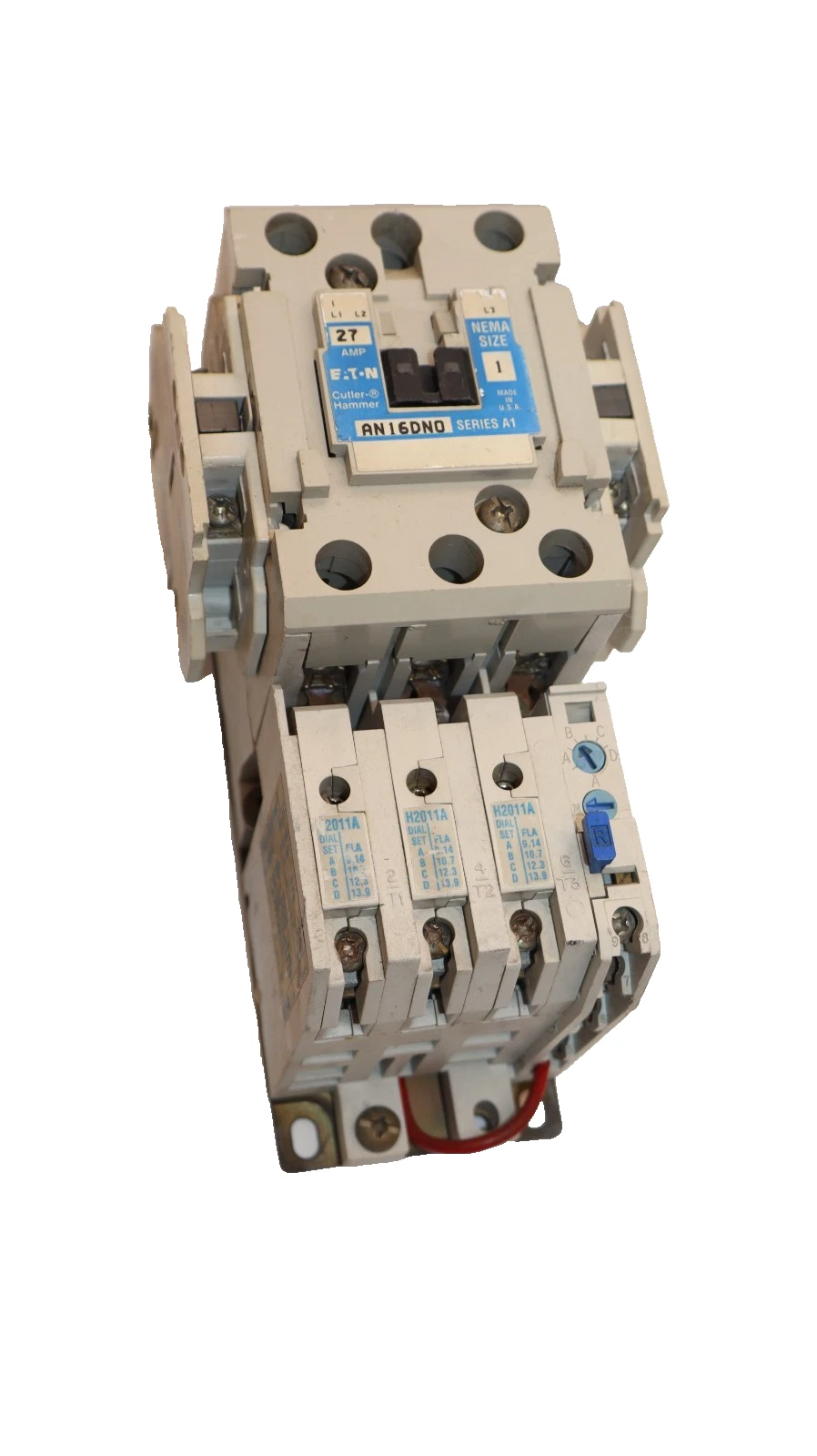 Cutler-Hammer Eaton Starter AN16DN0 Size Sz 1 600V 27A 27 Amp 120v coil H2011A