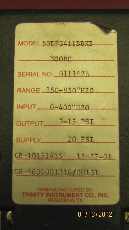 MOORE PRESSURE BOOSTER RELAY 50DP 50DP3411BXBB NEW