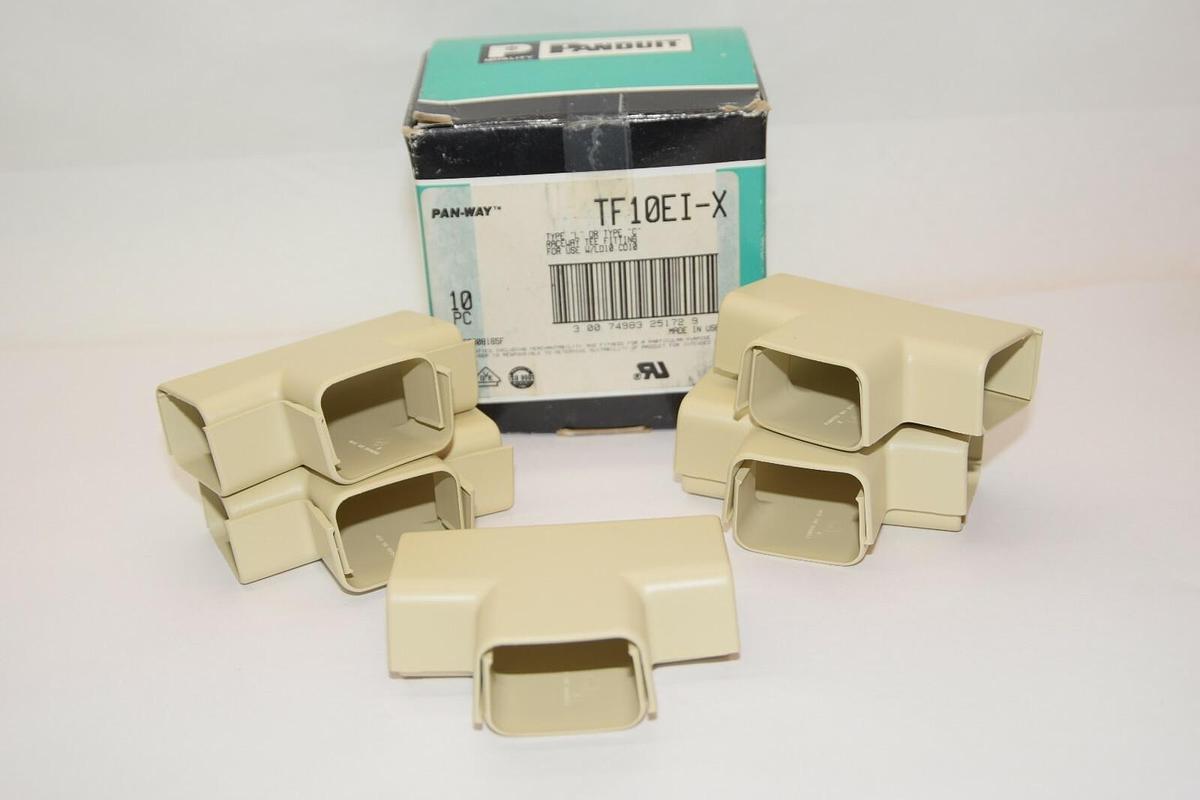 (NEW - Box of 10) PANDUIT TF10EI-X L or C Raceway Tee Fitting USA
